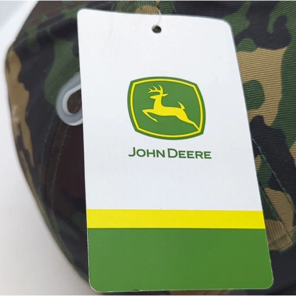 John Deere Camo Snapback Hat Embroidered Logo Camouflage Baseball Cap